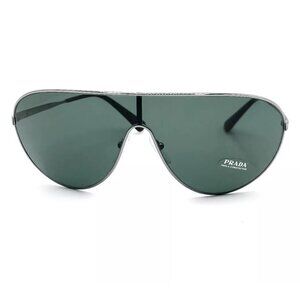 PRADA Sunglasses PR 55XS 42-xx-125 Gunmetal Green 100% authentic NWT MSRP $350